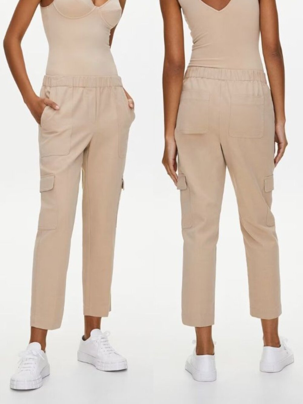 Babaton - Titan Pant Mid-Rise Cargo Pants 76681 | Camel Olive Beige | Size 4 - Picture 3 of 16
